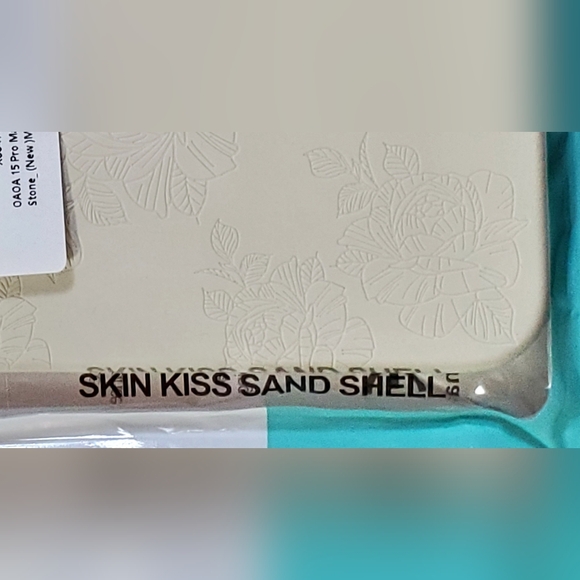 iPhone 15 Pro Max Silicone Case Rose Stone-Engraved Floral SKIN KISS SAND SHELL - Picture 4 of 6